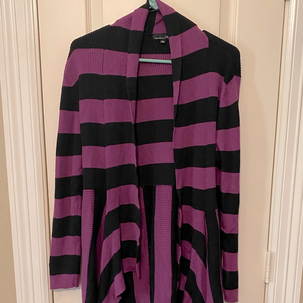 RXB Black/Purple Striped Cardigan